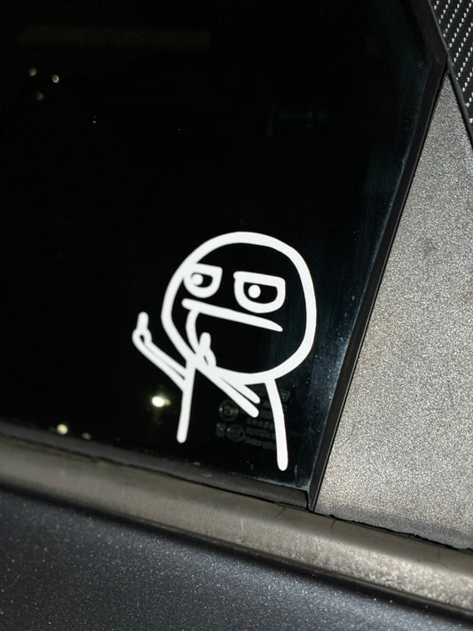 Middle finger sticker